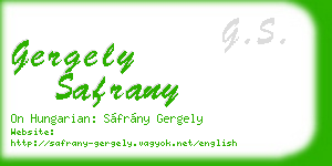 gergely safrany business card