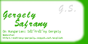 gergely safrany business card